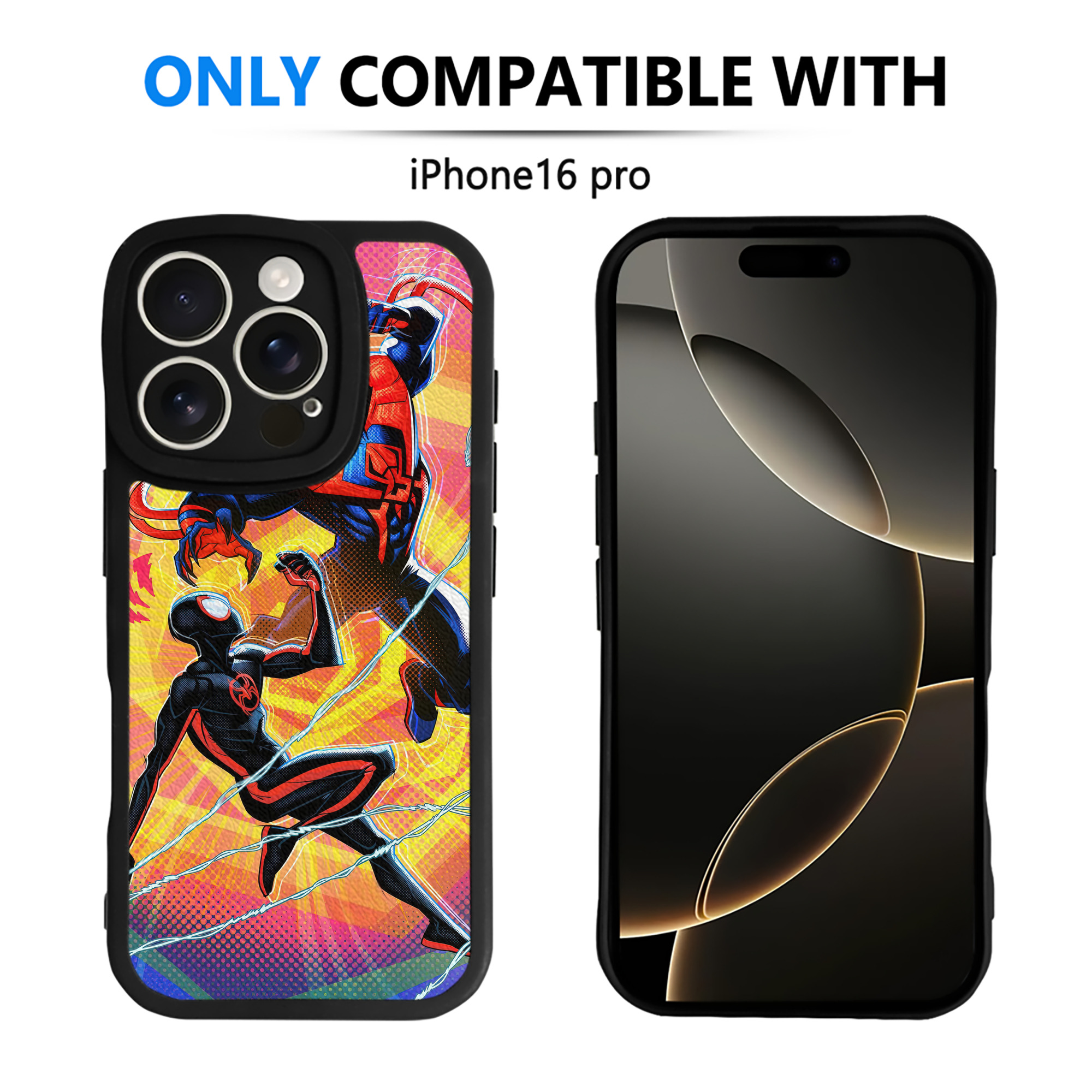 Spider Man スパイダーマン 【iPhone 16シリーズ対応】シリコンスマホケース（レザー調） 材質：シリコン